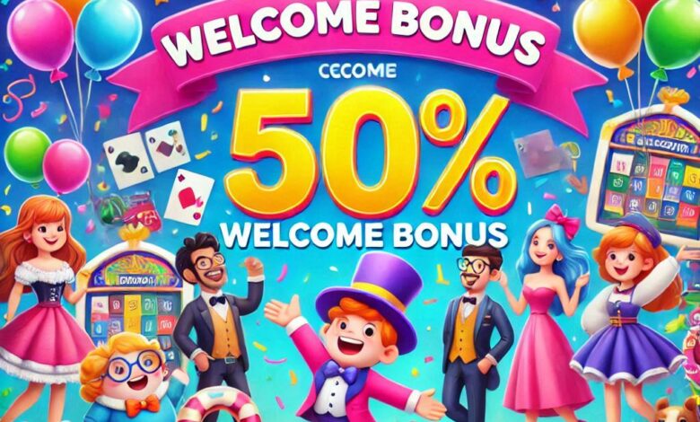 50% welcome bonus